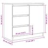 vidaXL Dressoir met lade 71x35x65 cm spaanplaat grijs Sonoma