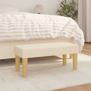 vidaXL Bankje 70x30x30 cm stof cr&egrave;mekleurig