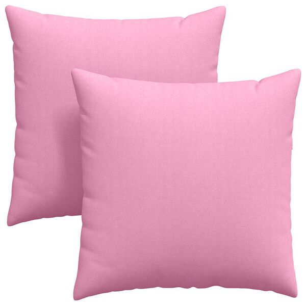 vidaXL Sofa Kussens 2 stuks Roze 60 x 60 cm Stof