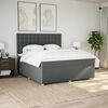 vidaXL Boxspring met matras stof donkergrijs 180x200 cm