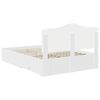 vidaXL Bedframe met hoofdeinde met lade Wit 140 x 190 cm Bewerkt hout