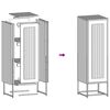 vidaXL Hoge kast 36x39x123 cm koudgewalst staal wit