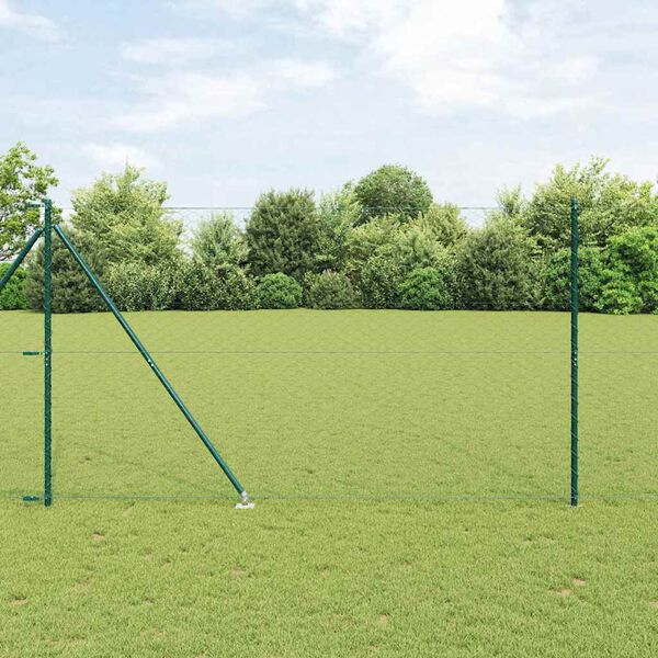 vidaXL Afrasteringspaal Groen 50 x 1,5 m (50 mm gaas) Staal en PVC