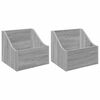 vidaXL LP Recorddoos 2 st Grijs Sonoma 37 x 33 x 32 cm Bewerkt hout