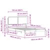 vidaXL Bedframe met Gevoerd Hoofdgedeelte Lichtgrijs 120 x 190 cm