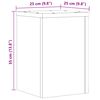 vidaXL Plantenstandaards 2 st 25x25x35 cm bewerkt hout oud houtkleurig