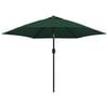 vidaXL Parasol met stalen paal 3 m groen