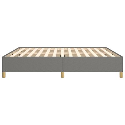 vidaXL Bedframe zonder matras stof donkergrijs 160x200 cm