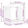vidaXL Haardhoutrek met regenhoes 100,5x80,5x110,5 cm staal