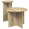 vidaXL Bijzettafelset 2 st Sonoma Eiken &Oslash; 45 x 35 cm Bewerkt hout
