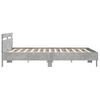 vidaXL Bedframe met hoofdeinde bewerkt hout betongrijs 160x200 cm