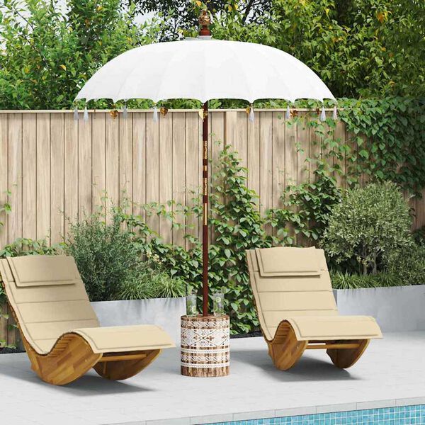 vidaXL Balinese parasol met basis 260 180-190 cm