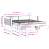 vidaXL Slaapbank onderschuifbed en lades 100x200 cm fluweel lichtgrijs