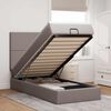 vidaXL Bed met matras 90x200 cm stof taupe