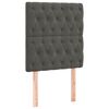 vidaXL Boxspring met matras fluweel donkergrijs 80x200 cm