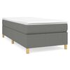 vidaXL Boxspring bed 90x200 cm stof donkergrijs