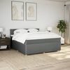 vidaXL Boxspring met matras stof donkergrijs 180x200 cm