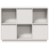 vidaXL Dressoir 110,5x35x80 cm massief grenenhout wit
