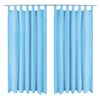 vidaXL Micro-satijnen gordijnen met lussen 140x225 cm turquoise 2 st