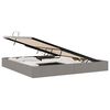 vidaXL Opslag bed met matras met hoofdeinde Taupe 200 x 200 cm Stof