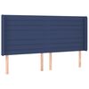 vidaXL Boxspring met matras en LED stof blauw 180x200 cm