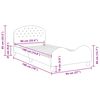 vidaXL Bedframe voor kinderen met hoofdbord Paars 90 x 190 cm Fluweel