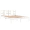 vidaXL Bedframe massief hout wit 150x200 cm