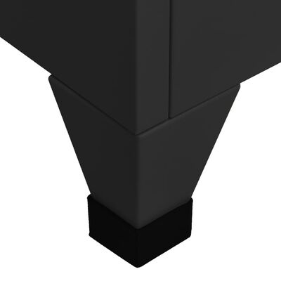 vidaXL Lockerkast 90x45x180 cm staal zwart