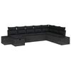vidaXL Tuin Sofa Set 8 st Zwart poly rattan