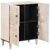 vidaXL Dressoir met opslag Wit 60 x 33,5 x 75 cm Massief Mango Hout