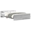 vidaXL Bedframe met hoofd- en voeteneinde grijs sonoma 120x190 cm