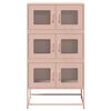 vidaXL Hoge kast 68x39x123 cm staal roze