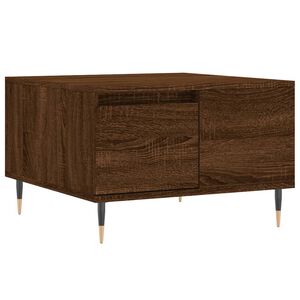 vidaXL Salontafel 55x55x36,5 cm bewerkt hout bruin eikenkleur