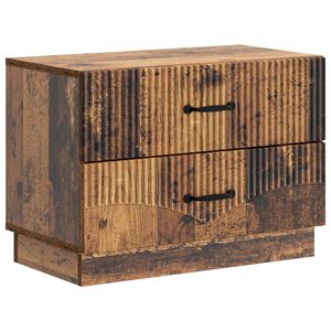 vidaXL Nachtkastje met lade Oud hout 62 x 34,5 x 44,5 cm Bewerkt hout