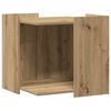 vidaXL Kattenbakkast 53x53x51 cm bewerkt hout artisanaal eikenkleurig