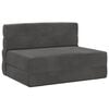 vidaXL Vouwbare Bankbed Donkergrijs 100 x 80 x 60 cm Stof