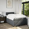 vidaXL Boxspring met matras stof donkergrijs 120x190 cm