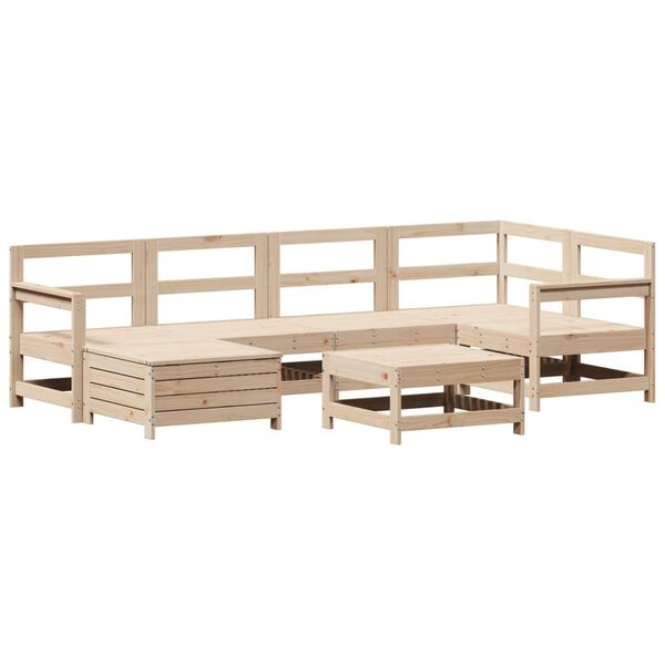 vidaXL 7-delige Loungeset massief grenenhout