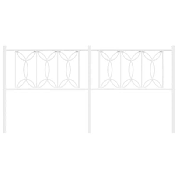 vidaXL Vervangend hoofdbord 180 cm metaal wit