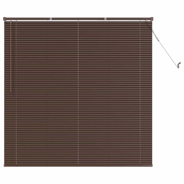 vidaXL Venetiaanse Blind Donkerbruin met Patroon 150 x 130 cm PVC