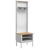 vidaXL Halkast FLORO Wit 50 x 40 x 158 cm Massief Vurenhout