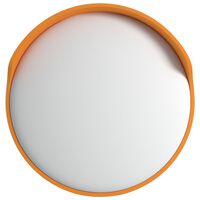 vidaXL Verkeersspiegel voor buiten convex Ø30 cm polycarbonaat oranje