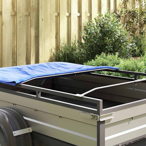 vidaXL geschikt voor vlak tarpaulin beugel 2 pcs Zilver 100-145 cm