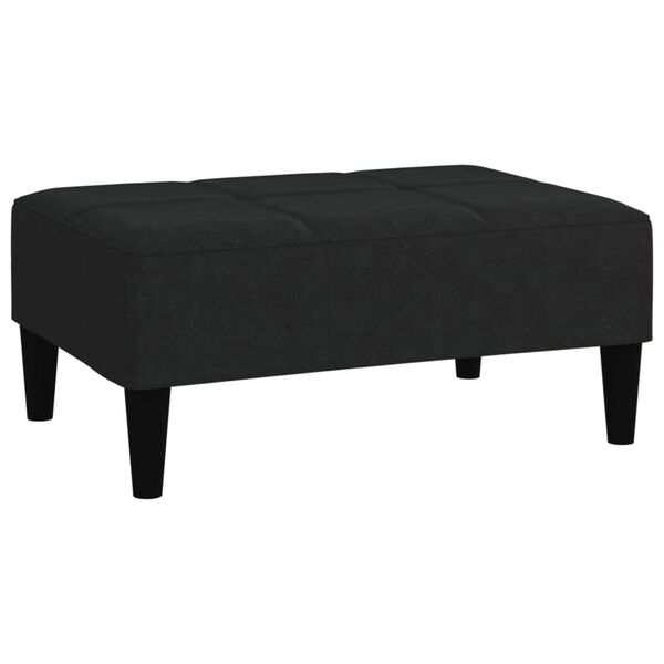 vidaXL Kruk microvezelstof zwart