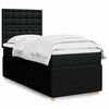 vidaXL Boxspring met matras stof zwart 90x200 cm