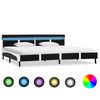 vidaXL Bedframe met LED kunstleer zwart 180x200 cm