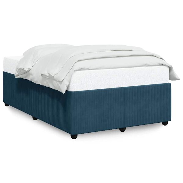 vidaXL Bedframe fluweel blauw 120x200 cm
