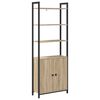 vidaXL Boekenkast 6-laags 60 x 24 x 161 cm Bewerkt hout Sonoma Eiken