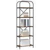 vidaXL Boekenkast Gerookt eiken 60 x 30 x 183 cm Bewerkt hout