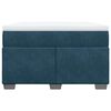vidaXL Boxspring met matras fluweel donkerblauw 120x190 cm